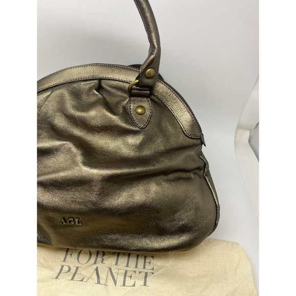 Attilio Giusti Leombruni bag Bronze Metallic Gold Leather Handbag AGL - Picture 4 of 16